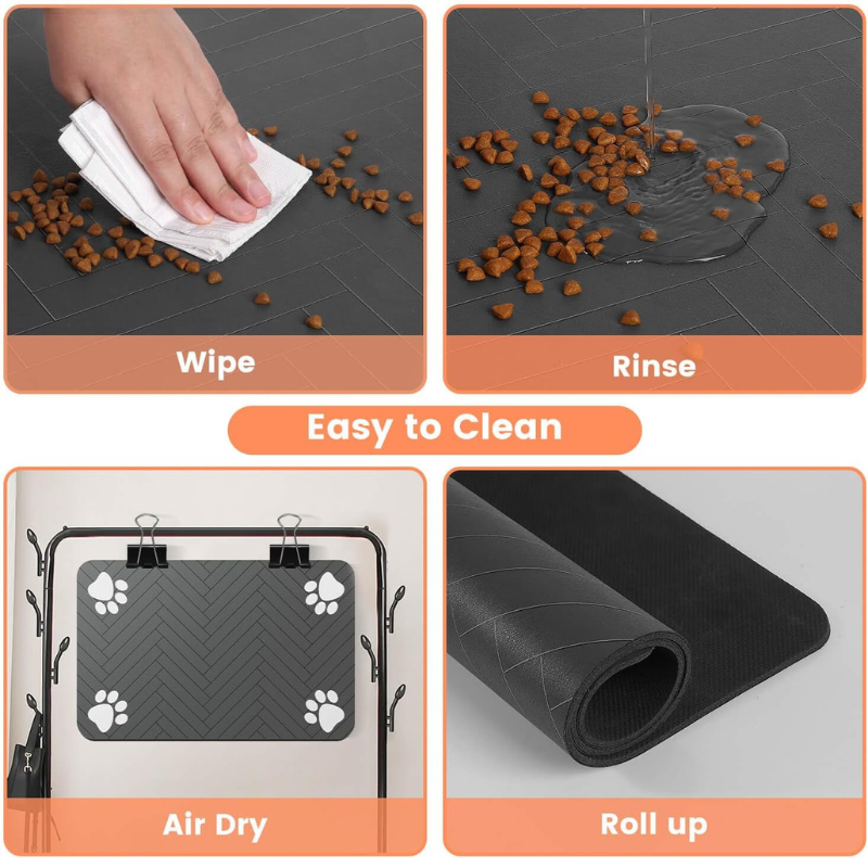 Absorbent Dog Food Mat Waterproof Pet Feeding Mat for Dogs & Cats
