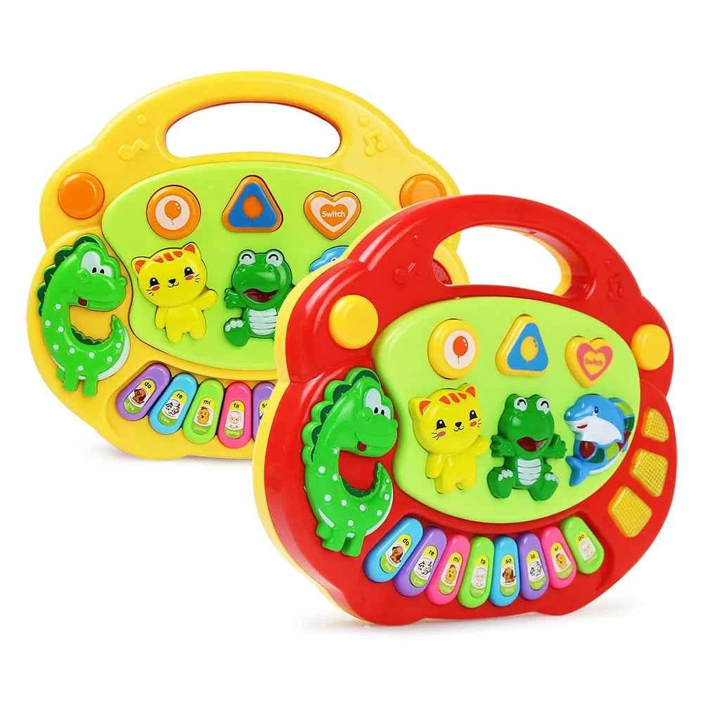 Kids Cartoon Piano Keyboard Game with Animal Sounds Flashing Light Music Baby Instrument Music Toys Educational Toys Kids Gifts
