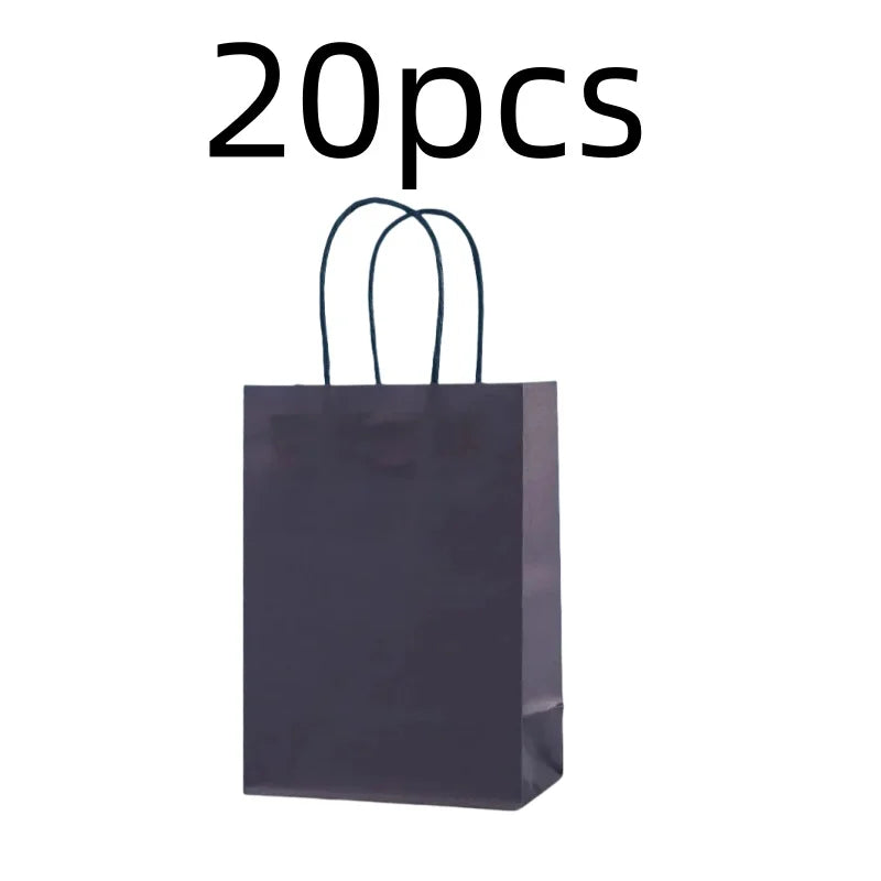 10PCS Colorful Kraft Paper Gift Bags – Handheld Candy & Party Favor Bags for Wedding, Birthday & Party Decorations