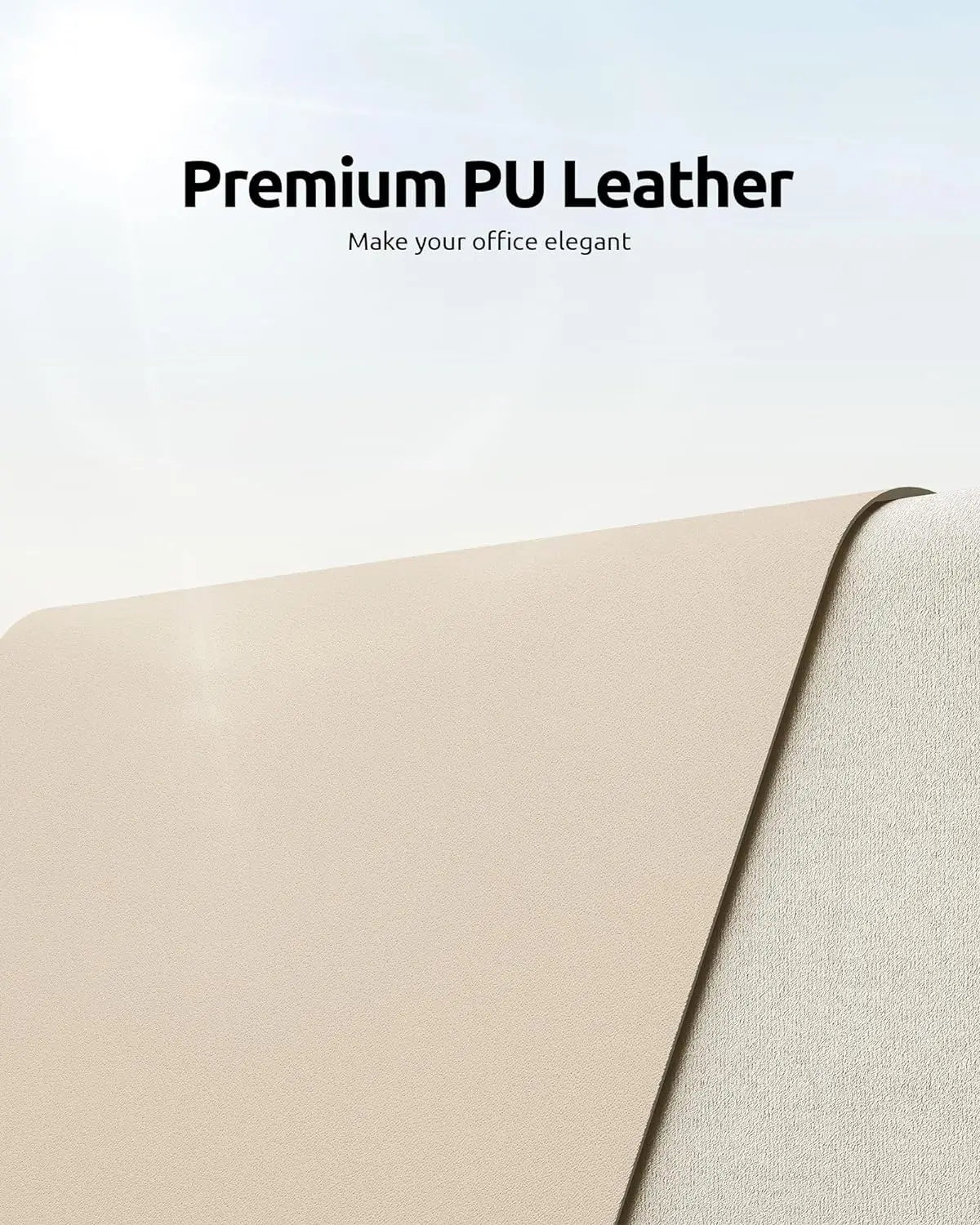 Large PU Leather Desk Pad – Non-Slip Office Mouse Pad & Desk Protector for Laptop, Keyboard, and Workstation