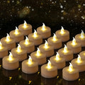 Candlium 12 Pack Warm Yellow LED Flameless Tea Light Candles 200+ Hours Battery Powered Perfect For Wedding Anniversary Decor