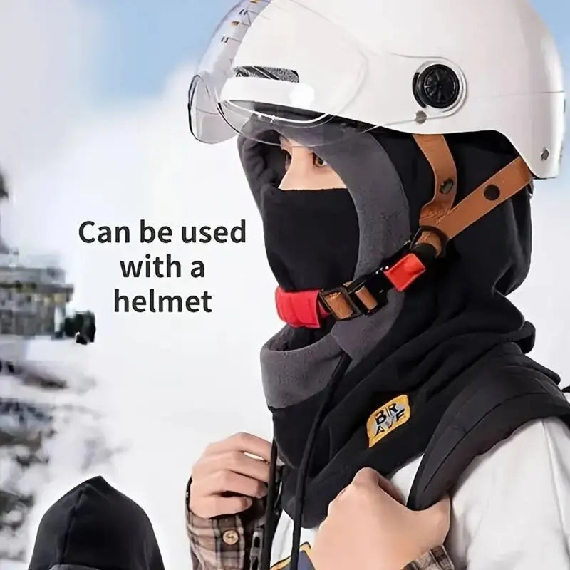 Winter Warm Hat with Mask and Neck Warmer 3-in-1 Windproof Balaclava forMen and Women Masked hat Cycling Cold Weather Protection