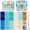 Ocean Summer Friendship Bracelet Making Kit – DIY Clay Beads Set for Jewelry, Bracelets, Necklaces & Earrings