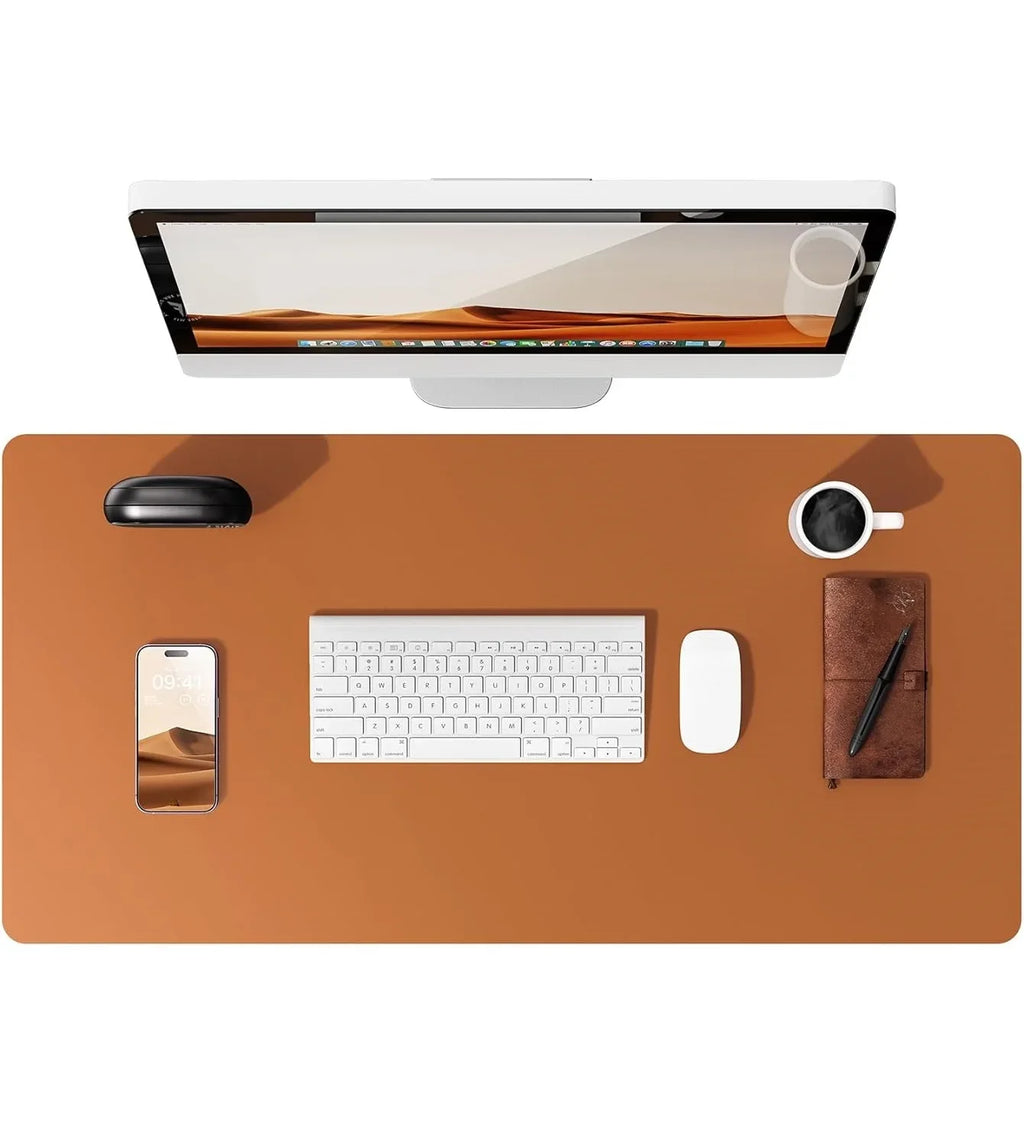 Large PU Leather Desk Pad – Non-Slip Office Mouse Pad & Desk Protector for Laptop, Keyboard, and Workstation