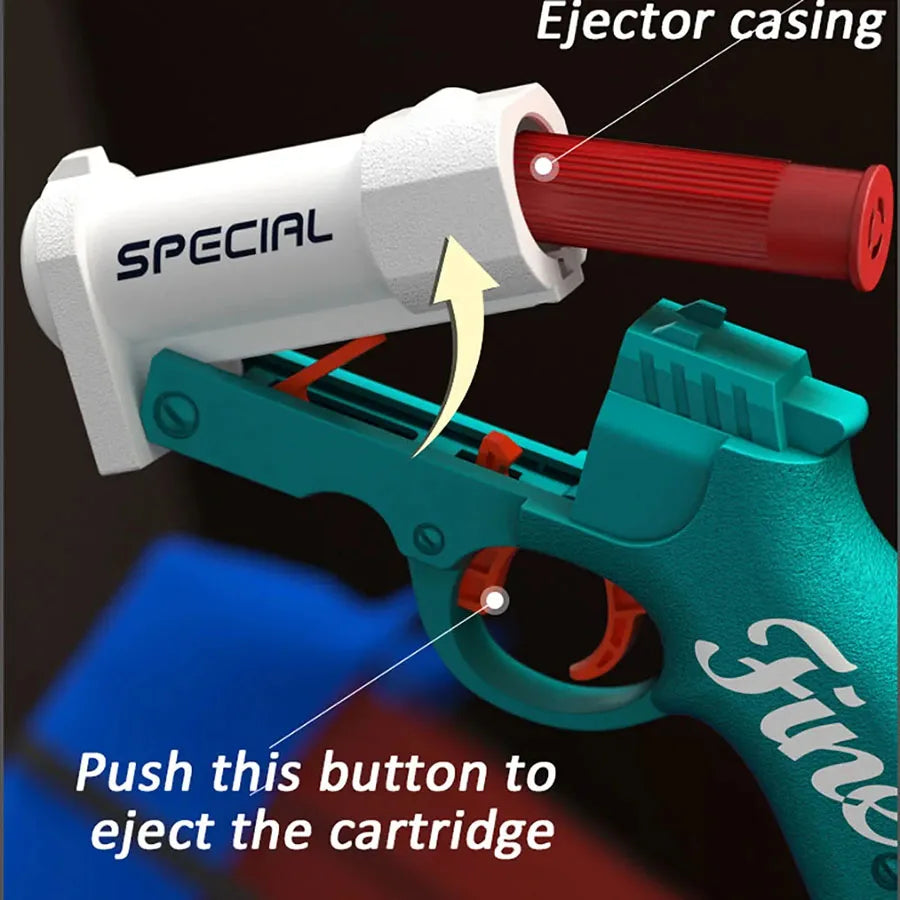 Mini S686 Shell Throwing Soft Bullet Launcher Toy Gun Airsoft Foam Bullet Blaster CS Outdoor Weapon Children Pistol