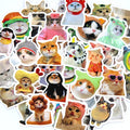 10/50/100pcs Funny Cat Stickers Cartoon Cute Decals Toy Stationery Guitar Phone Bicycle Laptop Luggage Car Graffiti Kids Sticker