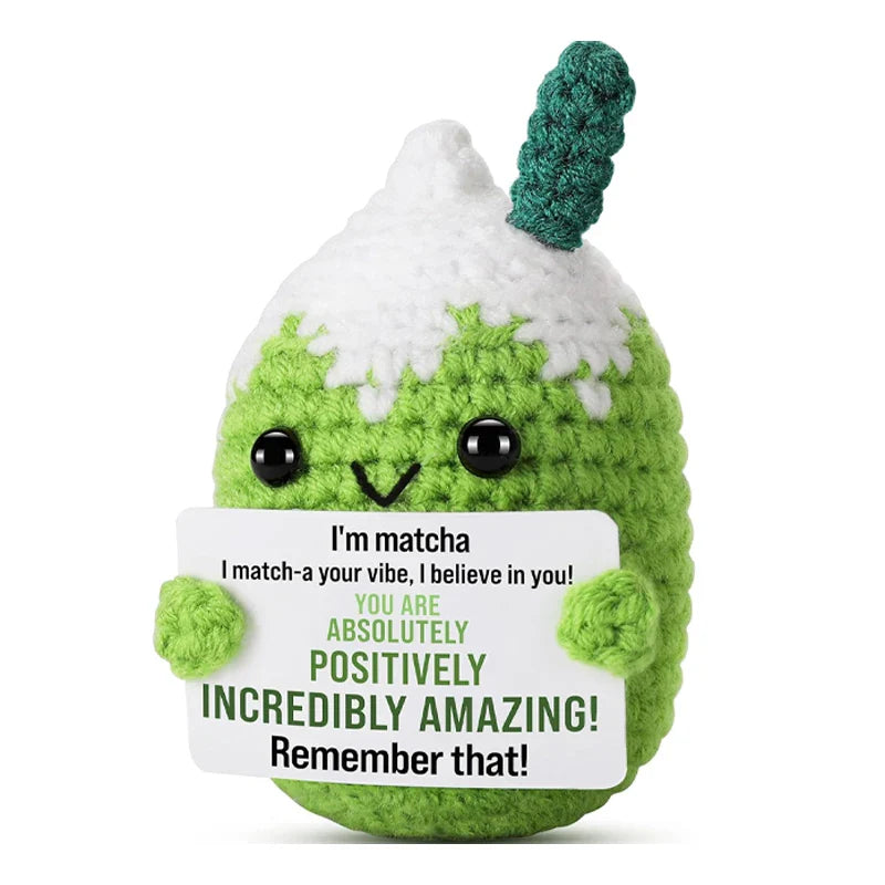 Cute Handmade Crochet Dolls Handmade Knitted Animals Fruit Plant Ornament Positive Energy Crochet Doll for Students Christmas