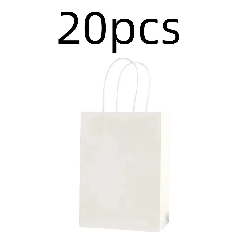 10PCS Colorful Kraft Paper Gift Bags – Handheld Candy & Party Favor Bags for Wedding, Birthday & Party Decorations