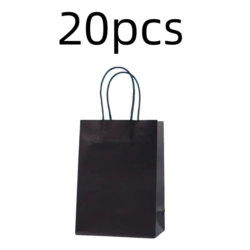 10PCS Colorful Kraft Paper Gift Bags – Handheld Candy & Party Favor Bags for Wedding, Birthday & Party Decorations