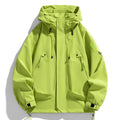 Men’s Waterproof Windbreaker Hooded Jacket – Lightweight Zipper Softshell Bomber for Hiking, Camping & Everyday Wear