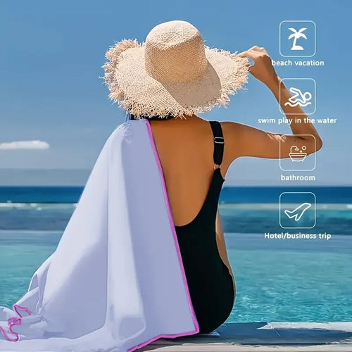 1-psc Microfiber Travel Towel, Quick Dry Towel Super Absorbent Compact Lightweight l for Beach, Gym, Pool, Bath, Yoga